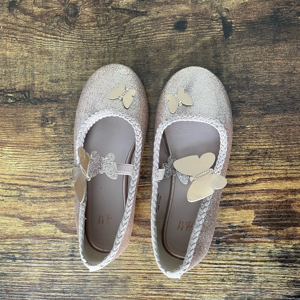 Eight girls shoes low heels bow princess flats size 11